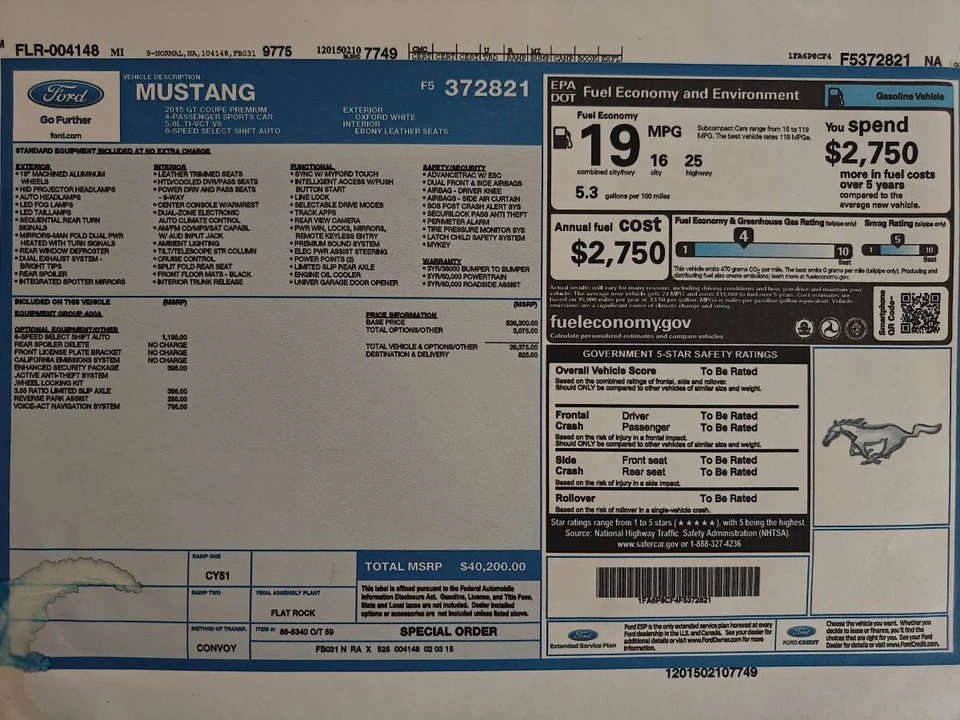 2015 Ford S550 Mustang GT - Image 16 of 24
