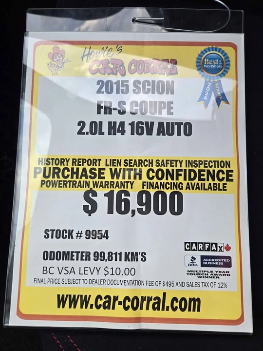 2015 Scion FR-S - Image 6 of 6