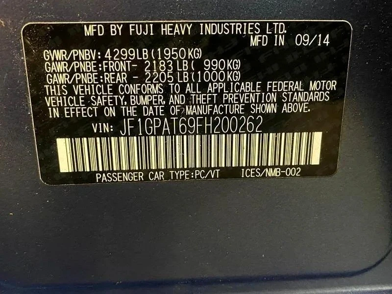 2015 Subaru Impreza 4th Gen - Image 12 of 12