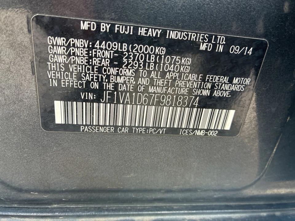 2015 Subaru Impreza WRX 4th Gen - Image 24 of 31