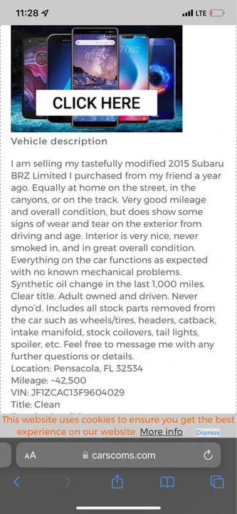 2015 Subaru BRZ 1st Gen - Image 15 of 16