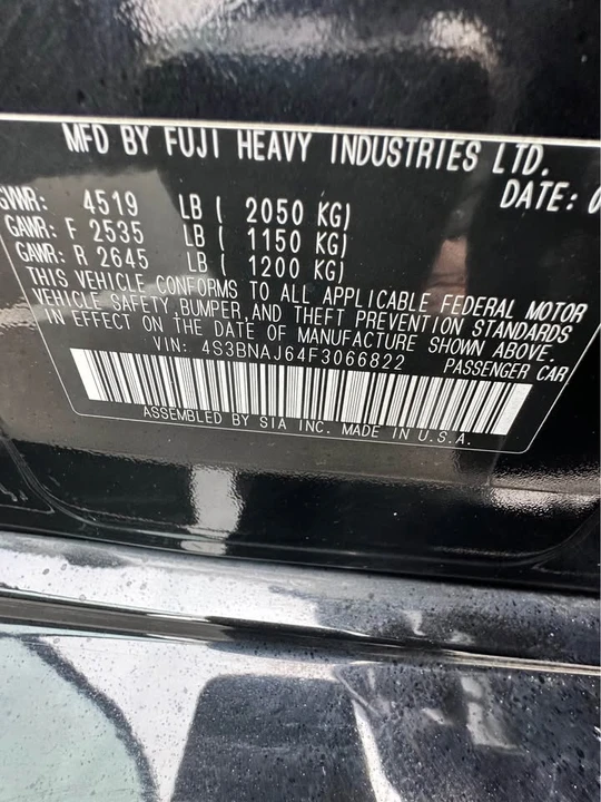 2015 Subaru Legacy 6th Gen - Image 18 of 18