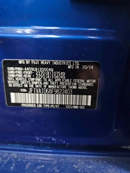 2015 Subaru Impreza WRX 4th Gen - Image 16 of 18