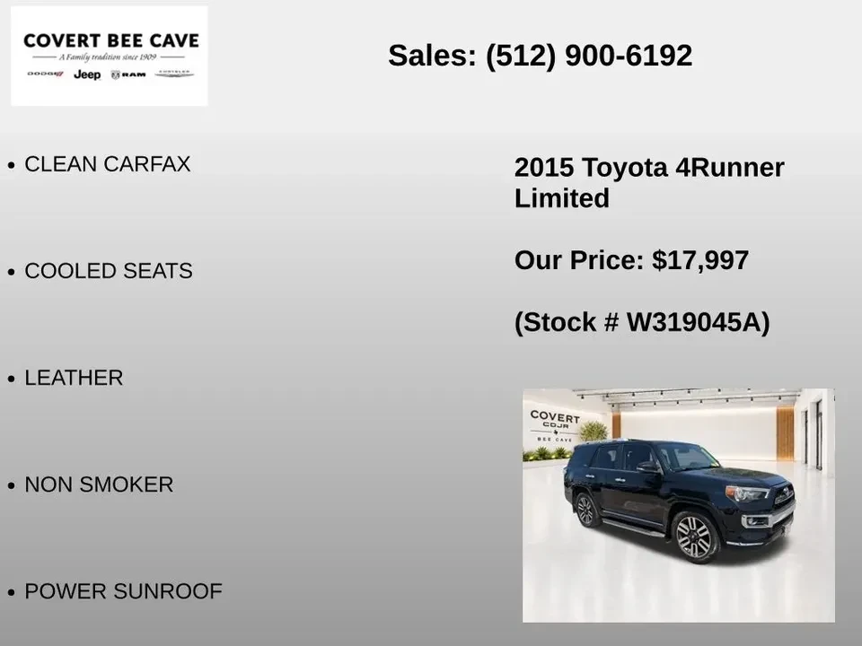 2015 Toyota 4Runner 5th Gen - Image 7 of 19