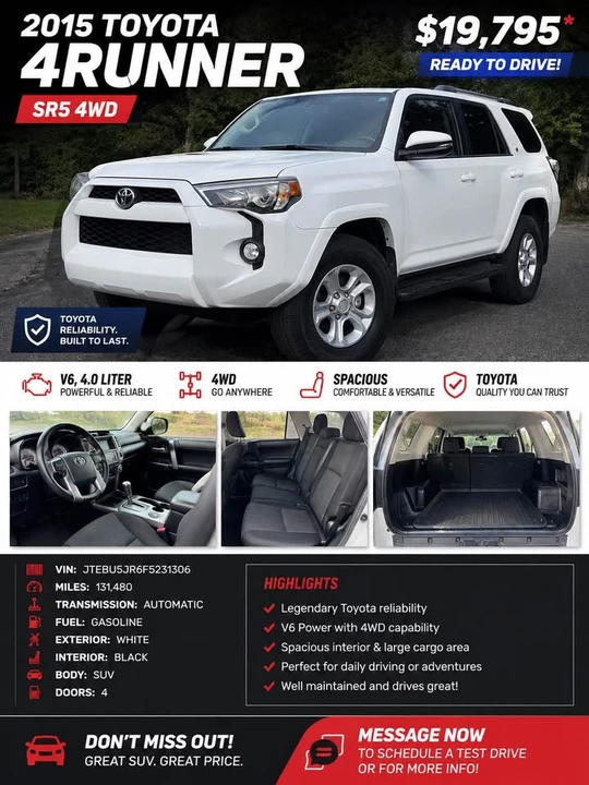 2015 Toyota 4Runner 5th Gen - Image 19 of 19