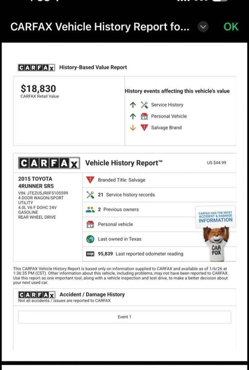 2015 Toyota 4Runner 5th Gen - Image 5 of 5