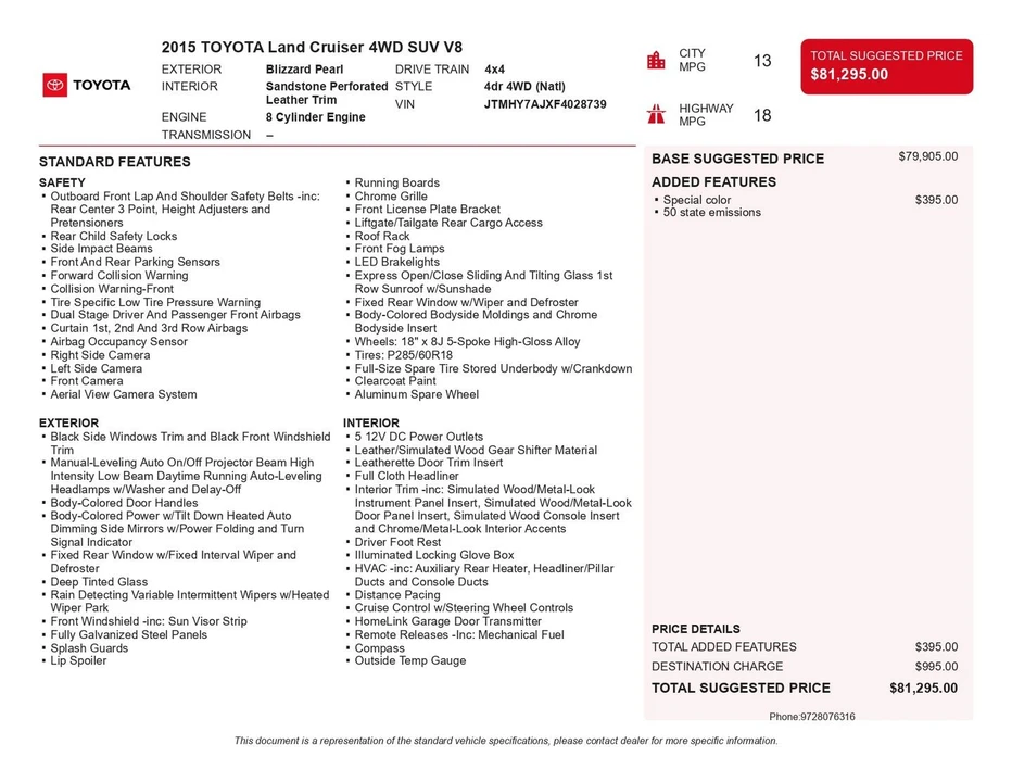 2015 Toyota J200 Land Cruiser - Image 6 of 31