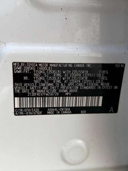 2015 Toyota RAV4 4th Gen - Image 16 of 17
