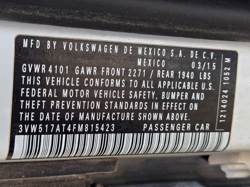 2015 Volkswagen A5 Beetle - Image 18 of 20
