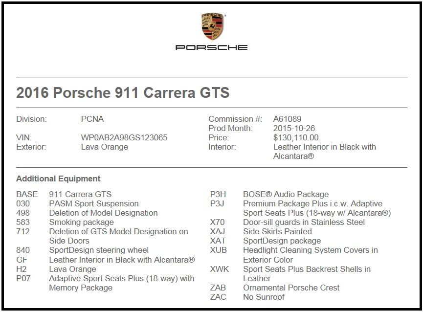2016 Porsche 991 Carrera GTS - Image 18 of 19