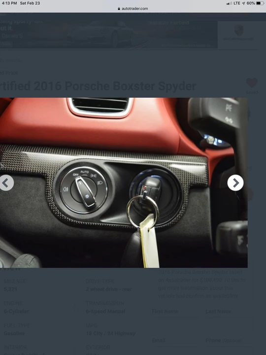 2016 Porsche 981 Boxster Spyder - Image 17 of 31
