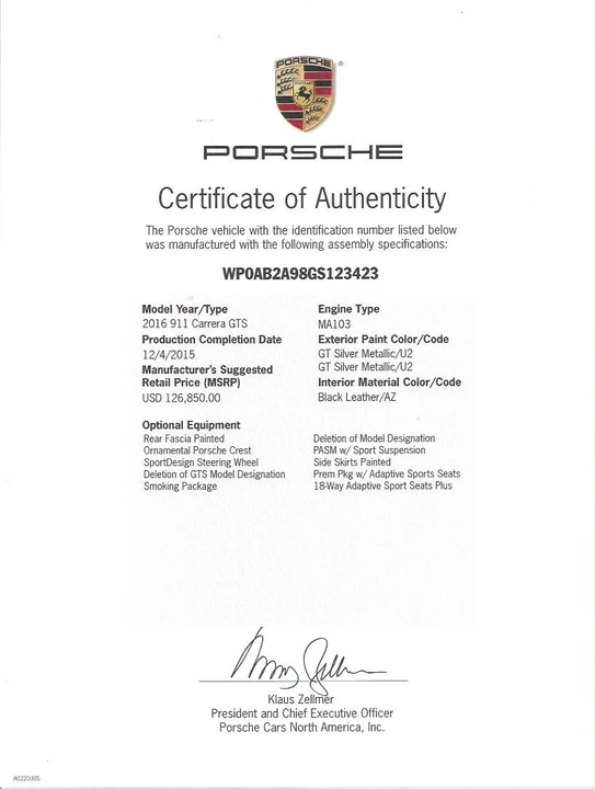 2016 Porsche 991 Carrera GTS - Image 5 of 7