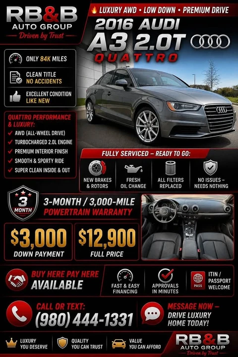 2016 Audi 8V A3 - Image 15 of 15