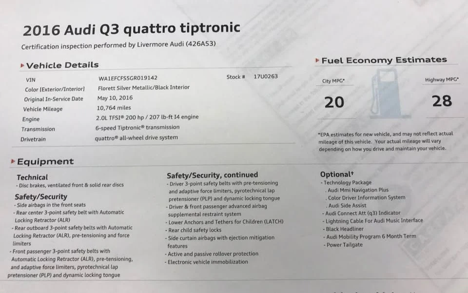 2016 Audi 8U Q3 - Image 13 of 13