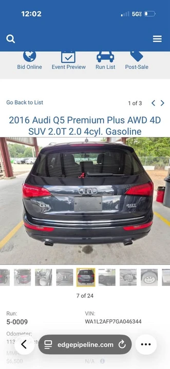 2016 Audi 8R Q5 - Image 3 of 7