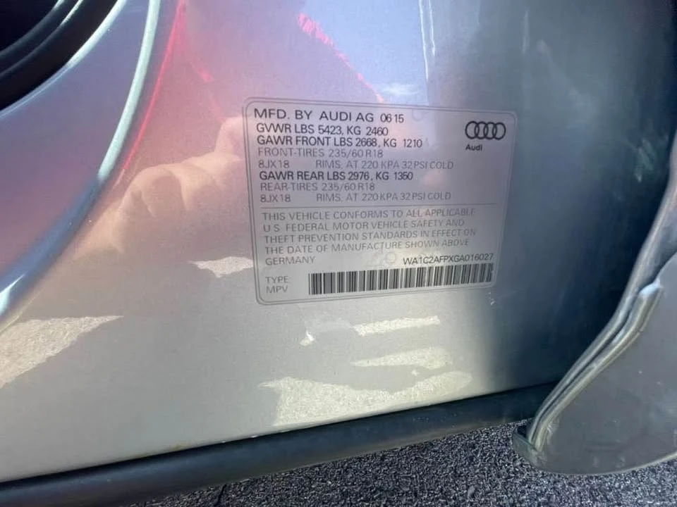 2016 Audi 8R Q5 - Image 20 of 20