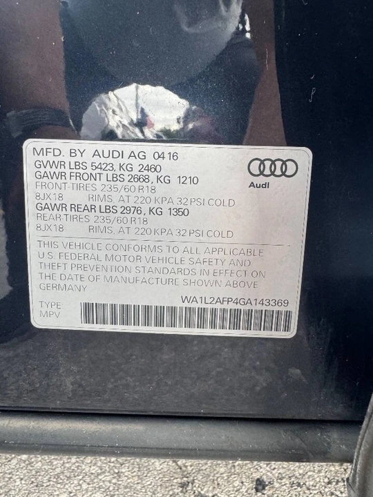 2016 Audi 8R Q5 - Image 8 of 19