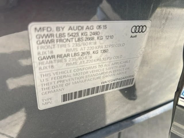 2016 Audi 8R Q5 - Image 20 of 20