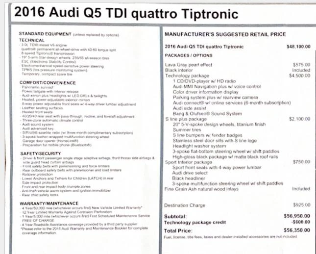 2016 Audi 8R Q5 - Image 15 of 16