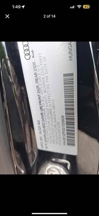 2016 Audi 8V S3 - Image 10 of 14