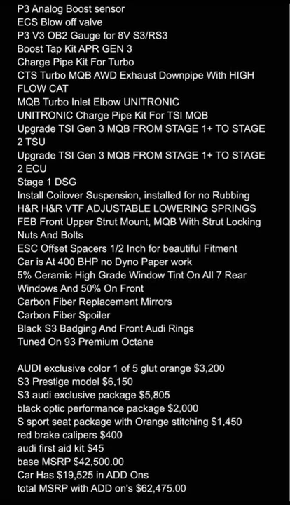 2016 Audi 8V S3 - Image 5 of 7