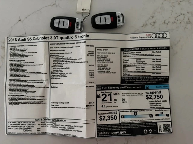 2016 Audi B8 S5 - Image 13 of 17
