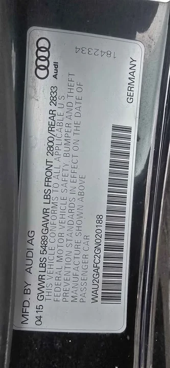 2016 Audi C7 A7 - Image 20 of 20