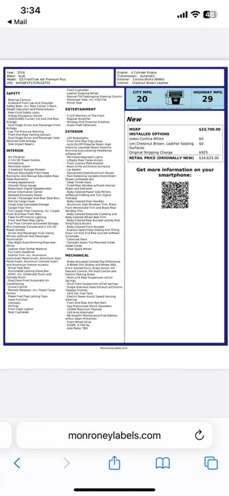 2016 Audi 8U Q3 - Image 14 of 14