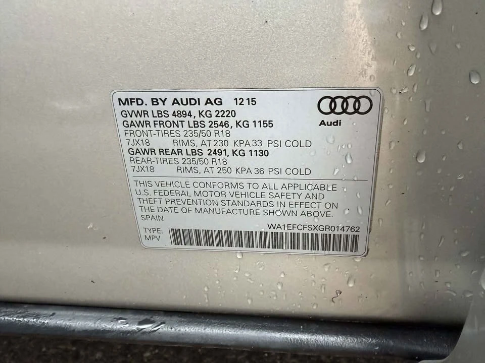 2016 Audi 8U Q3 - Image 13 of 17