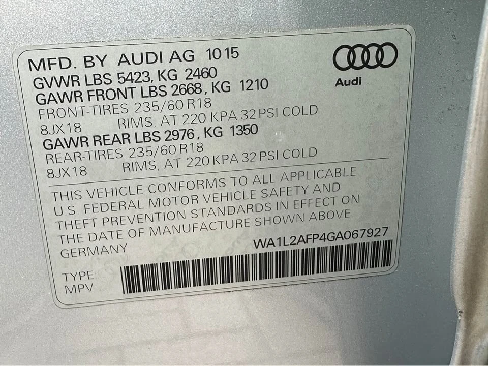 2016 Audi 8R Q5 - Image 14 of 15
