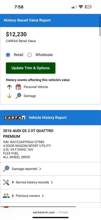 2016 Audi 8R Q5 - Image 5 of 6