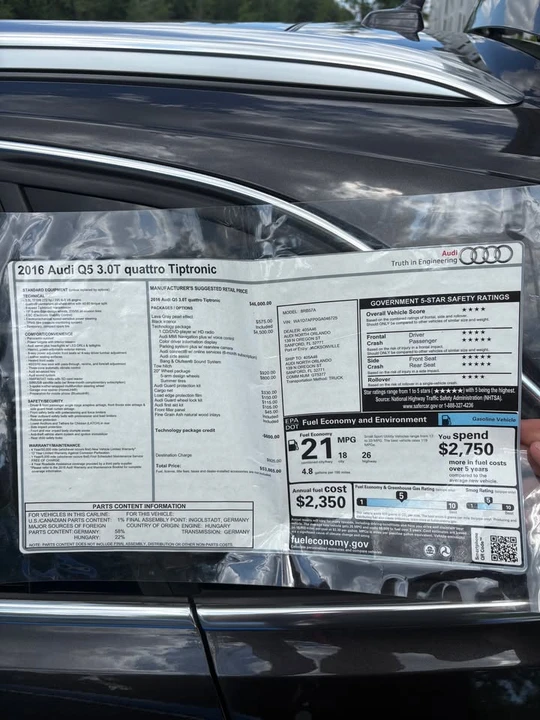2016 Audi 8R Q5 - Image 12 of 13