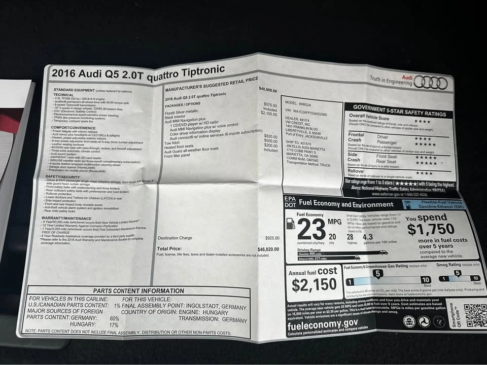 2016 Audi 8R Q5 - Image 17 of 20