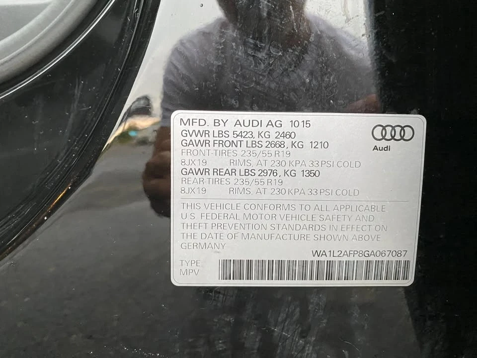 2016 Audi 8R Q5 - Image 15 of 15