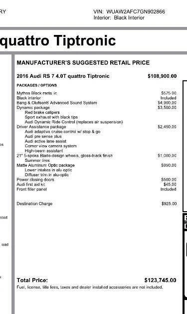2016 Audi C7 RS7 - Image 19 of 20