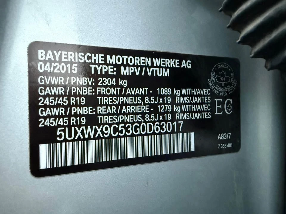 2016 BMW F25 X3 - Image 18 of 18