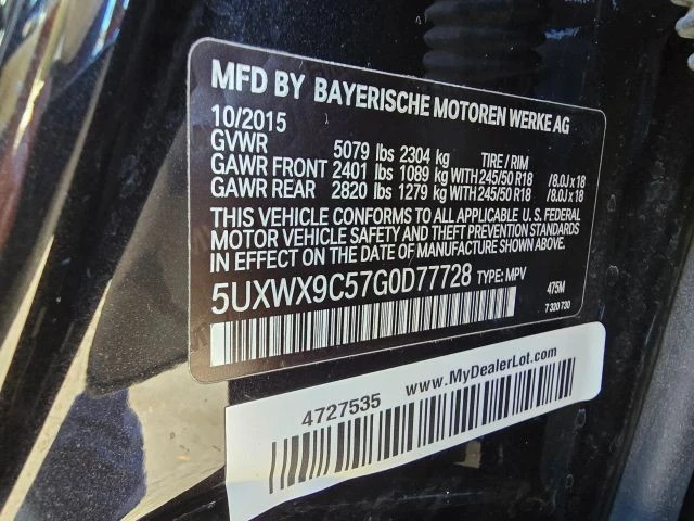 2016 BMW F25 X3 - Image 15 of 21
