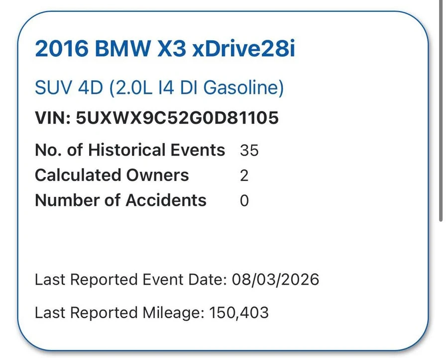 2016 BMW F25 X3 - Image 12 of 12