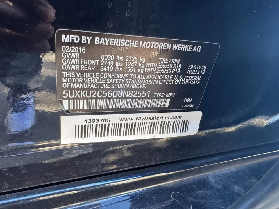 2016 BMW F16 X6 - Image 10 of 14