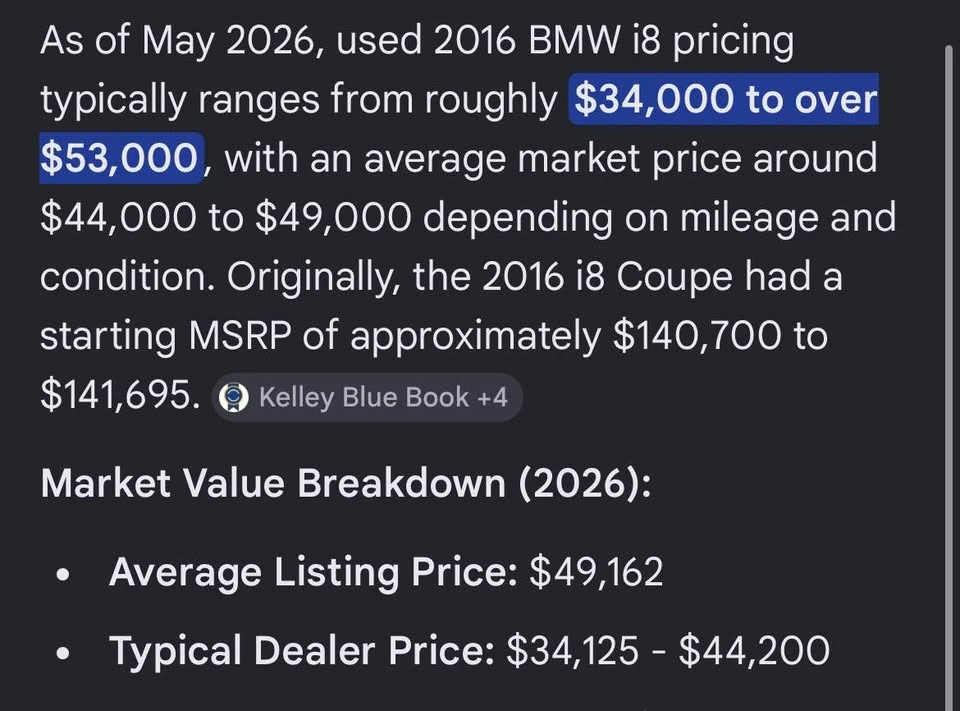2016 BMW i8 - Image 8 of 8