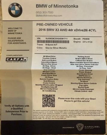 2016 BMW F25 X3 - Image 14 of 15