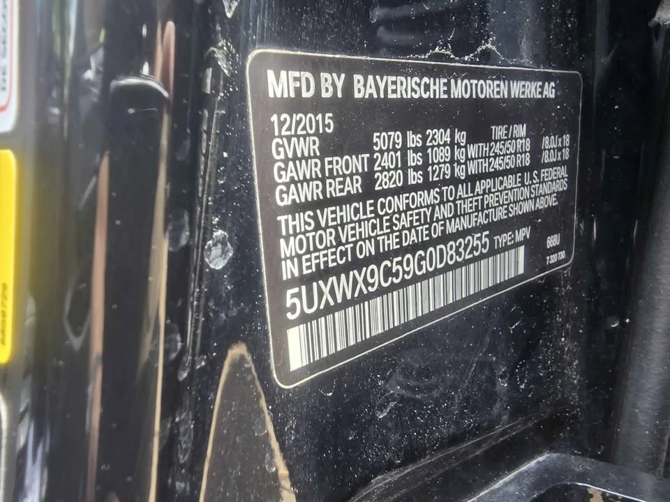 2016 BMW F25 X3 - Image 8 of 15
