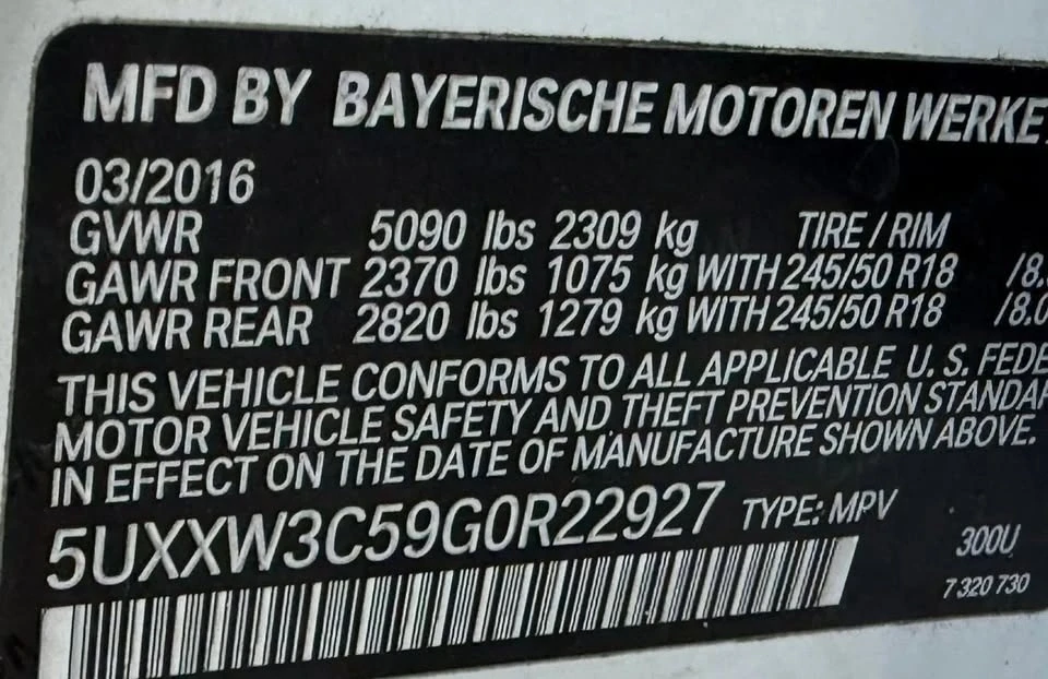 2016 BMW F26 X4 - Image 5 of 15