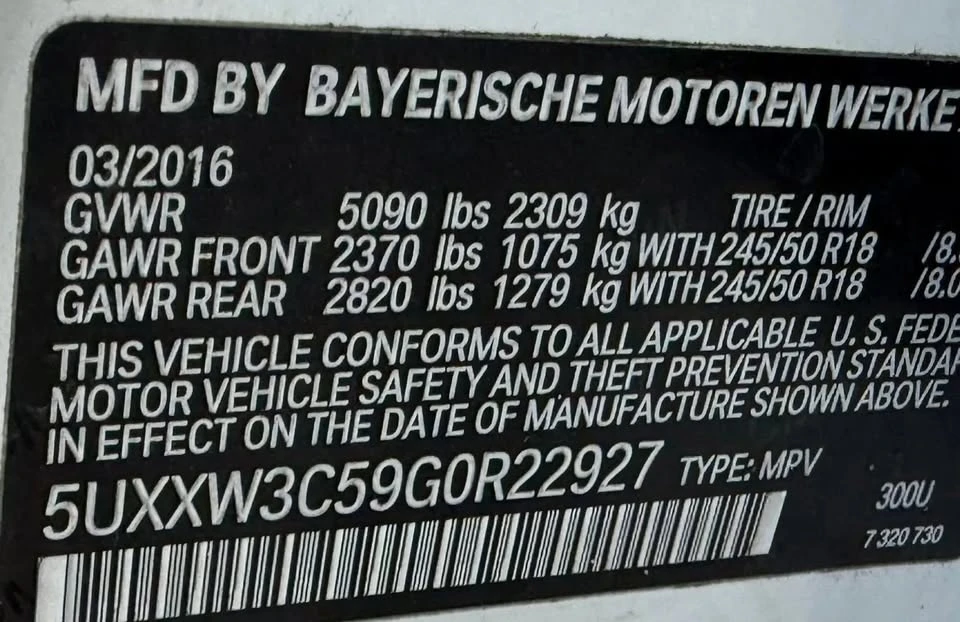 2016 BMW F26 X4 - Image 5 of 15