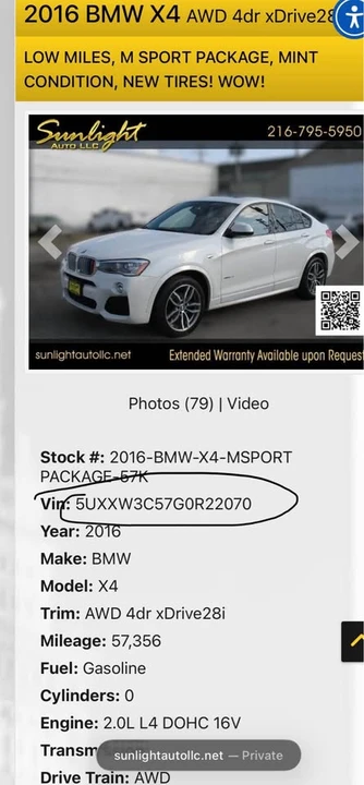 2016 BMW F26 X4 - Image 6 of 7