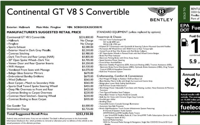 2016 Bentley Continental GTC - Image 7 of 31