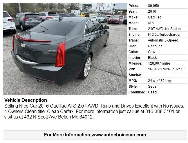 2016 Cadillac ATS - Image 2 of 20