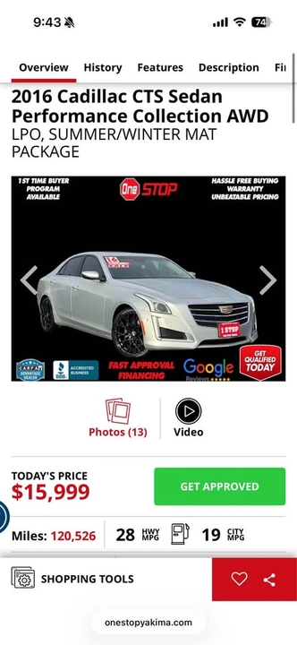 2016 Cadillac CTS-V 3rd Gen - Image 5 of 5