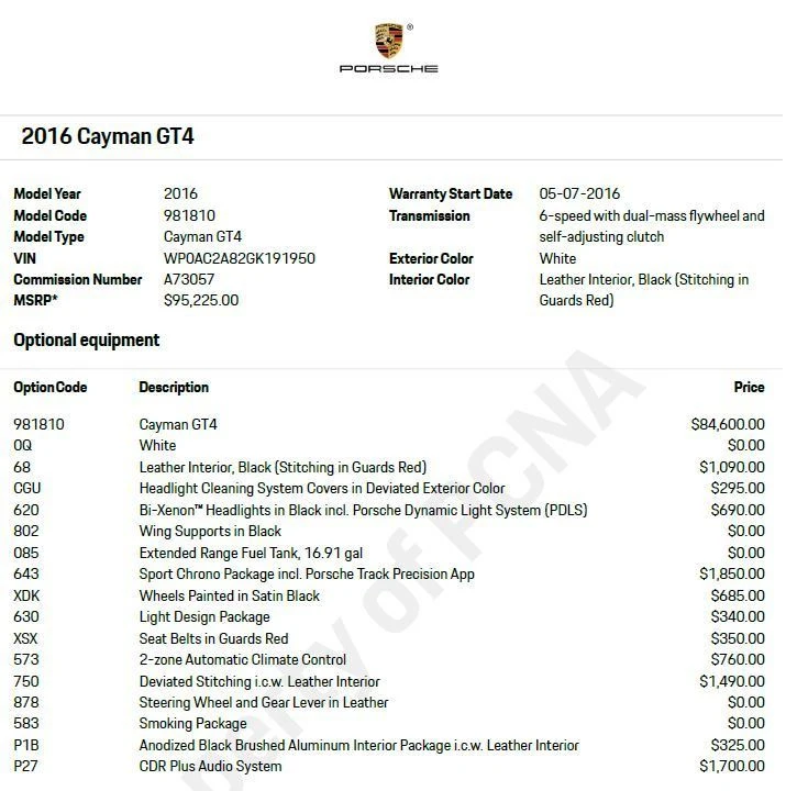 2016 Porsche 981 Cayman GT4 - Image 2 of 13