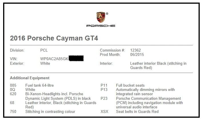 2016 Porsche 981 Cayman GT4 - Image 3 of 6